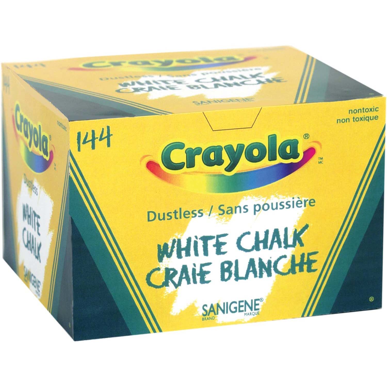 Crayola 30393365 144 Sanigene Dustless Chalk - White