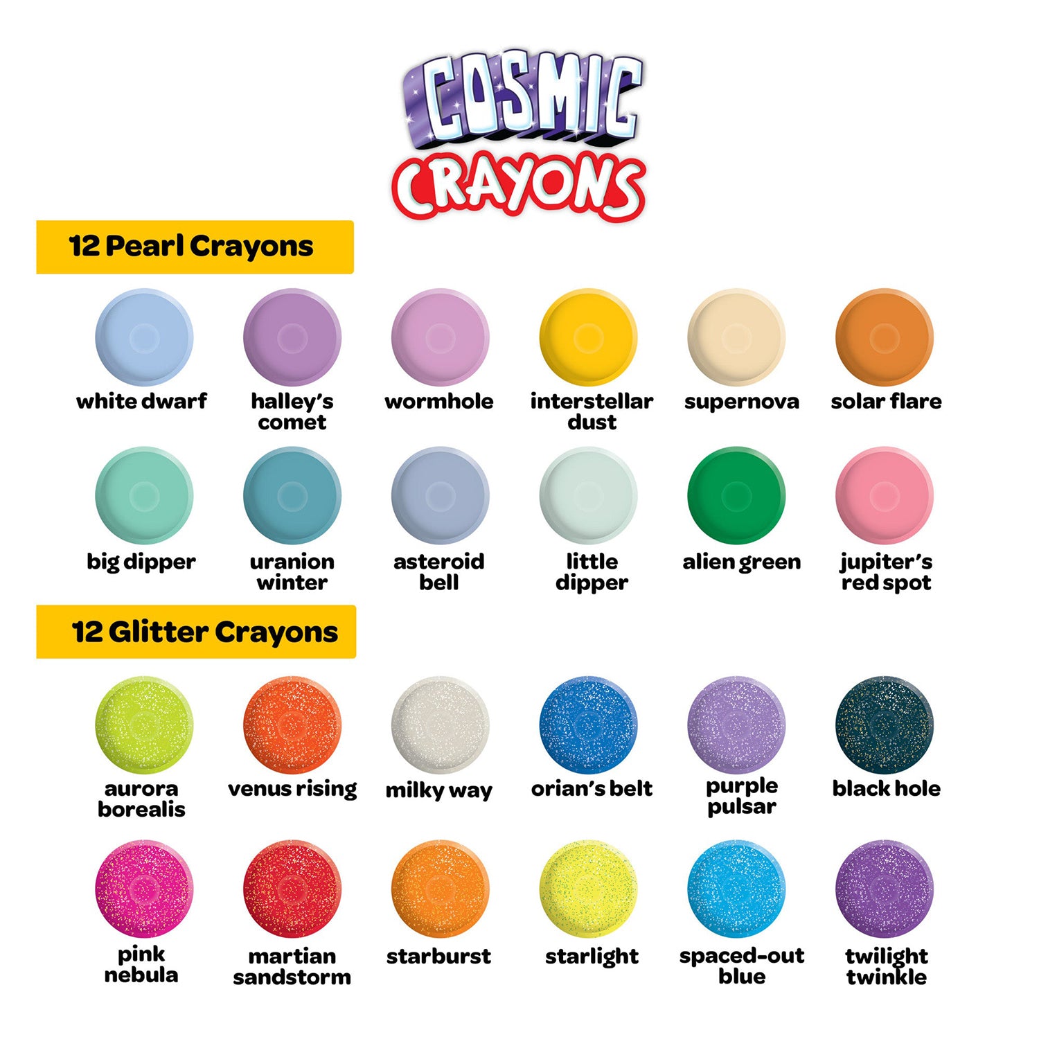 Crayola Cosmic Crayons - 24 Count