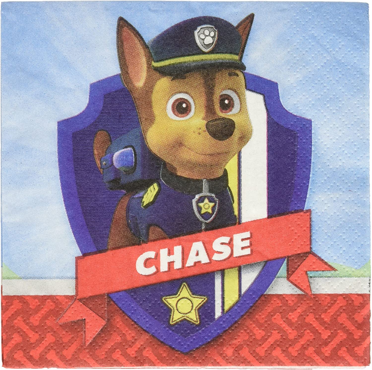 Paw Patrol Beverage Napkins - Chase (16 Pack)