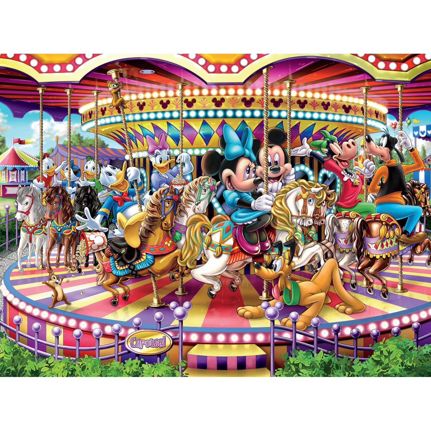 Ceaco Disney - Mickey and Friends Carousel 300 Oversize Piece Puzzle