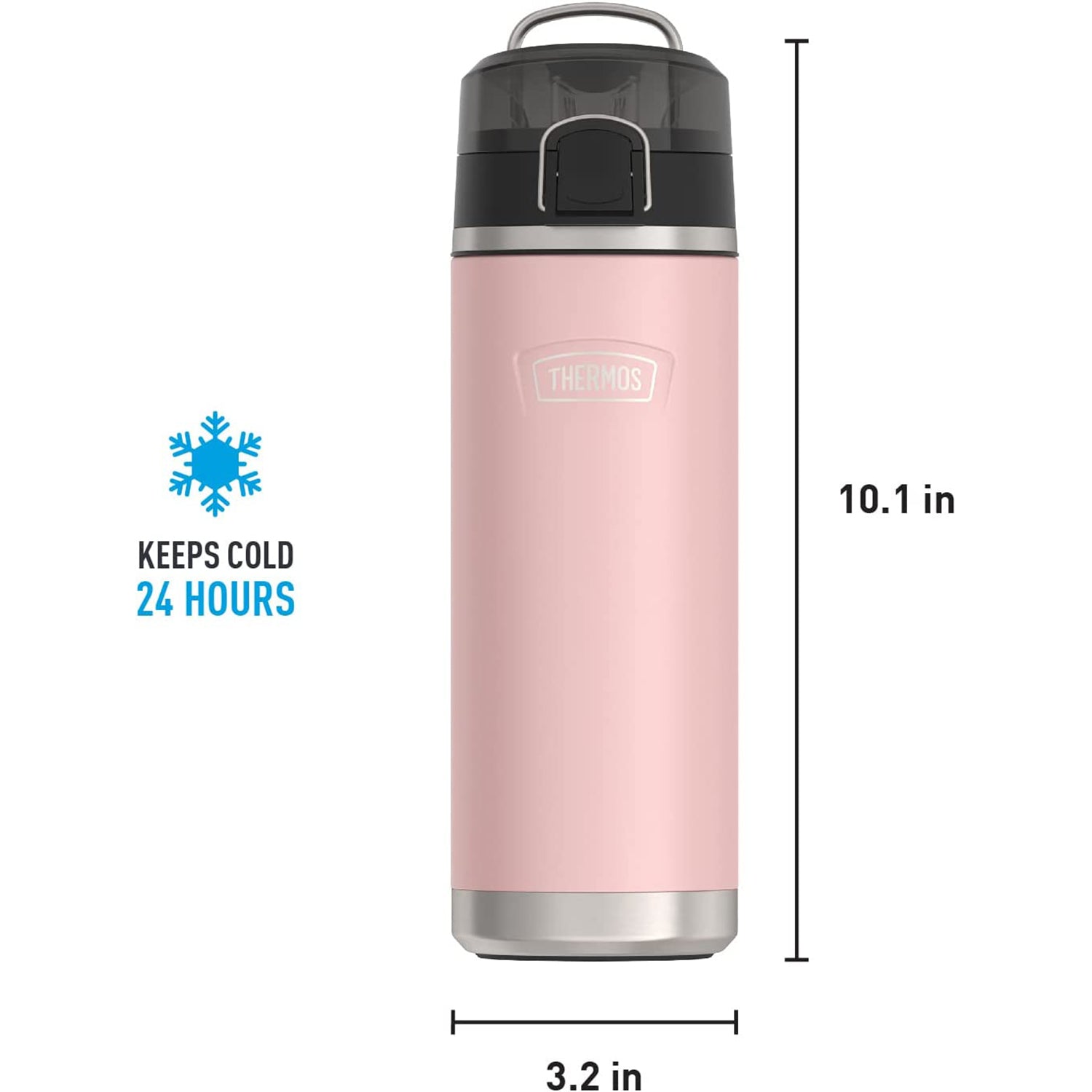 ICON Series by THERMOS Stainless Steel Water Bottle with Spout, 24 Ounce, Sunset Pink