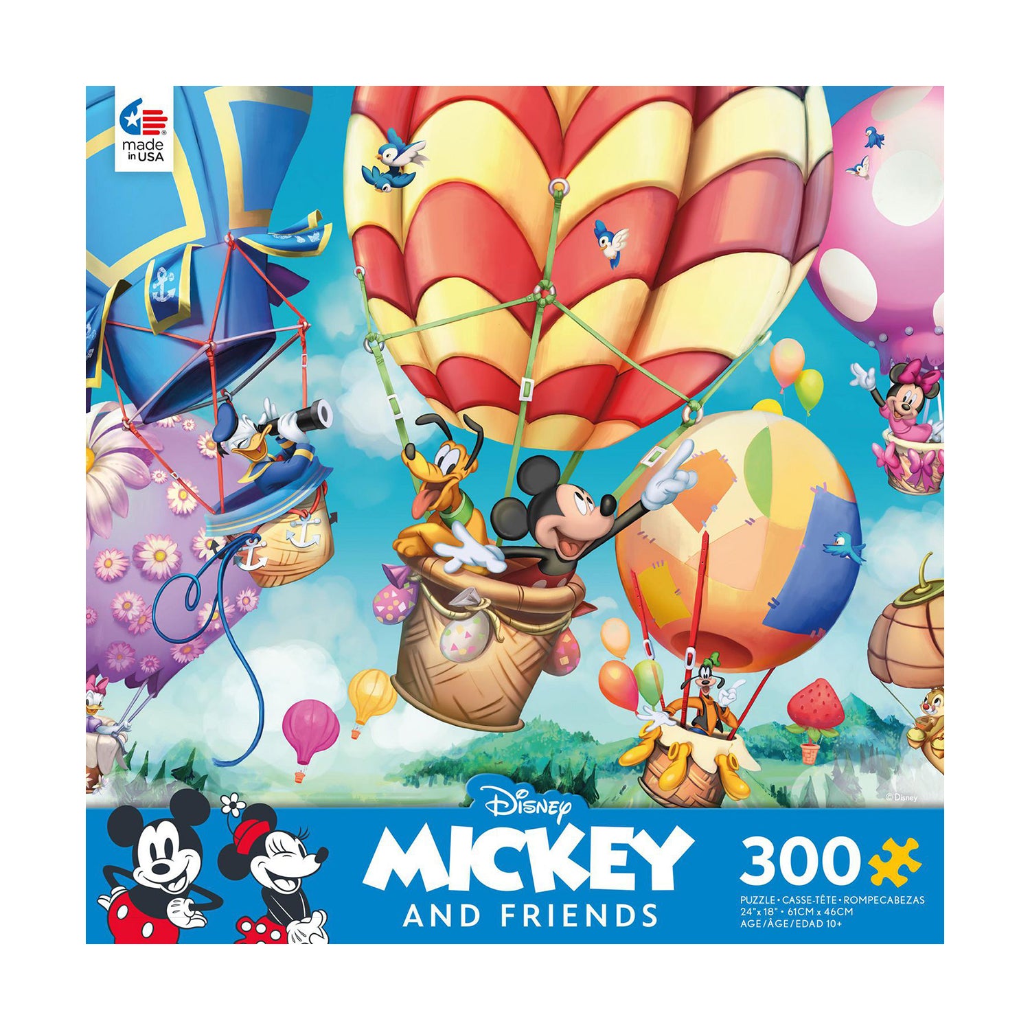 Ceaco Disney - Mickey and Friends Hot Air Balloon 300 Oversize Piece Puzzle