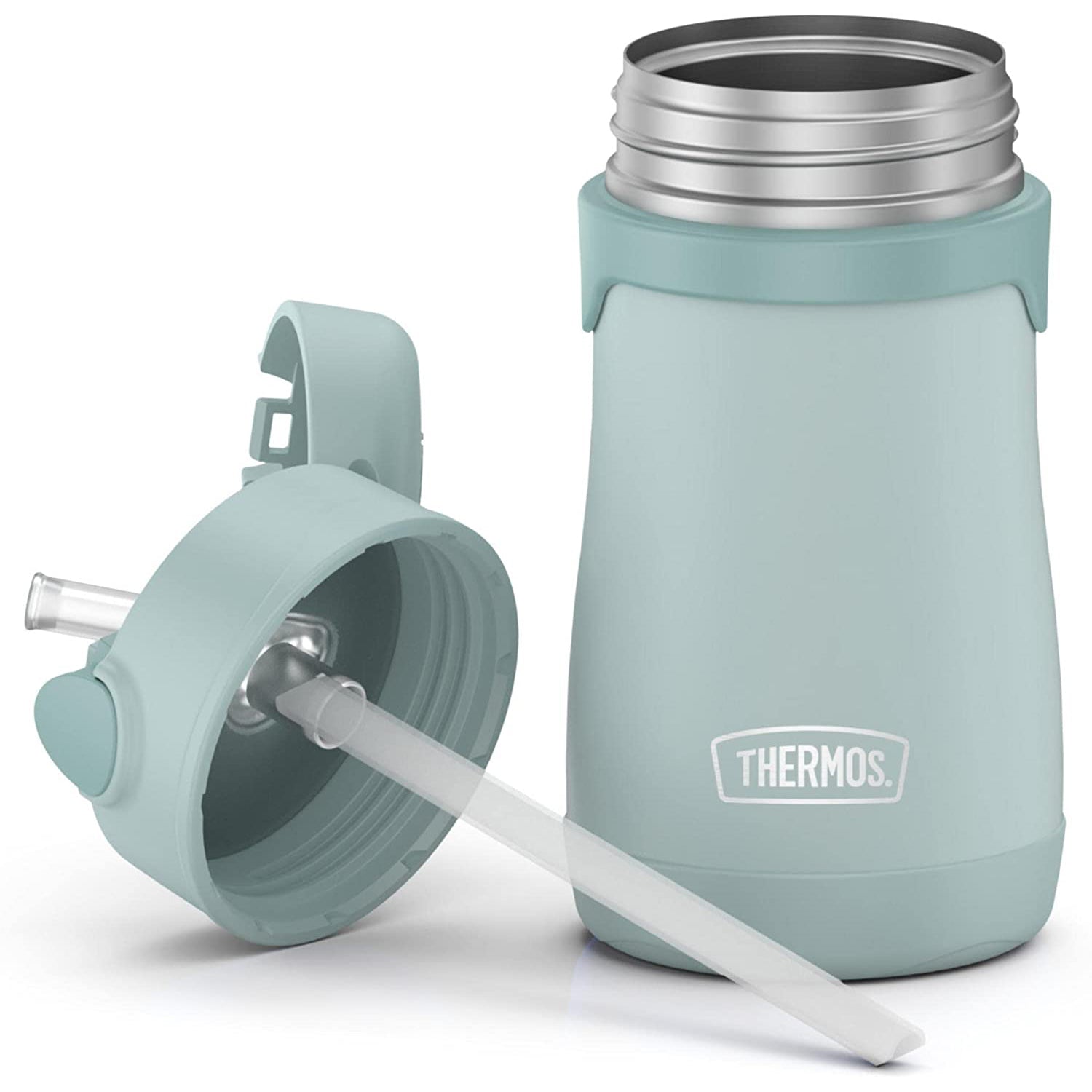 THERMOS Baby 10 Ounce Stainless Steel Vacuum Insulated Straw Bottle, Mint