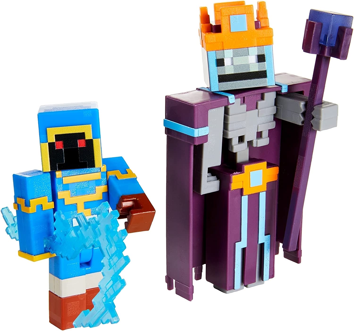 Minecraft Dungeons 3.25" 2-Pk, Arch Illager & Redstone Golem Battle Figures, Great for Playing, Trading, and Collecting
