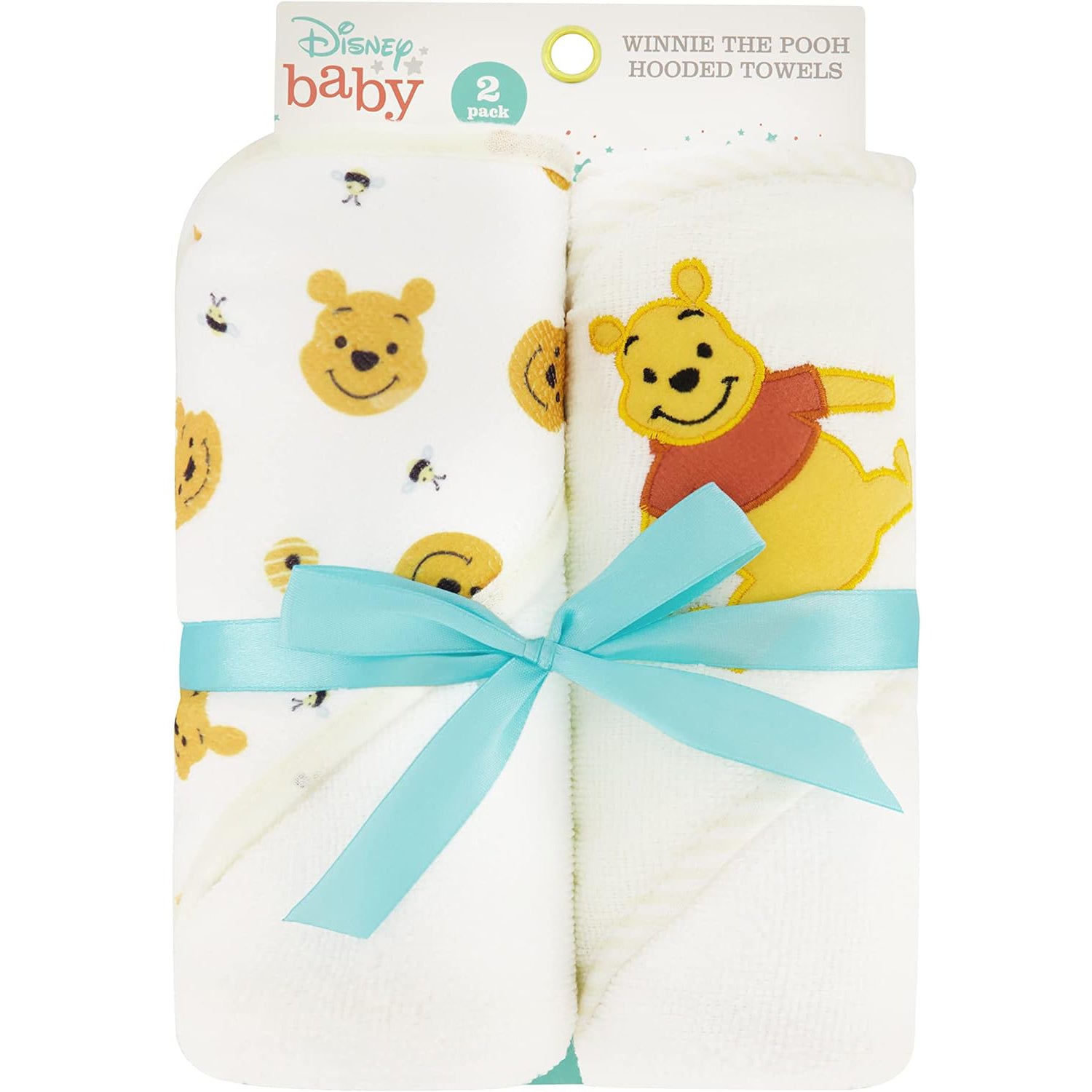 Winnie the Pooh Hooded Baby Towel 2 Pack