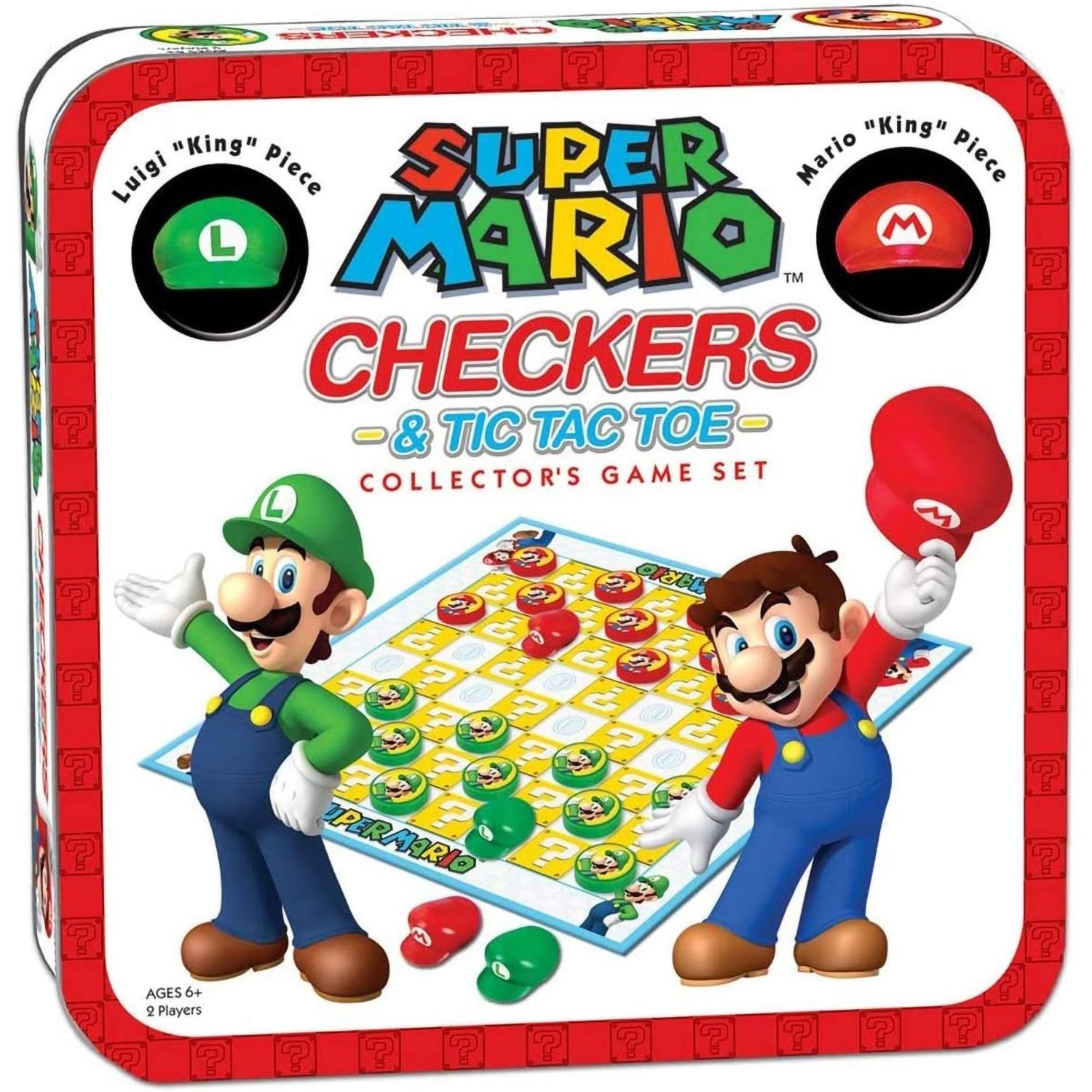 Super Mario Checkers and Tic Tac Toe Collector's Game Set