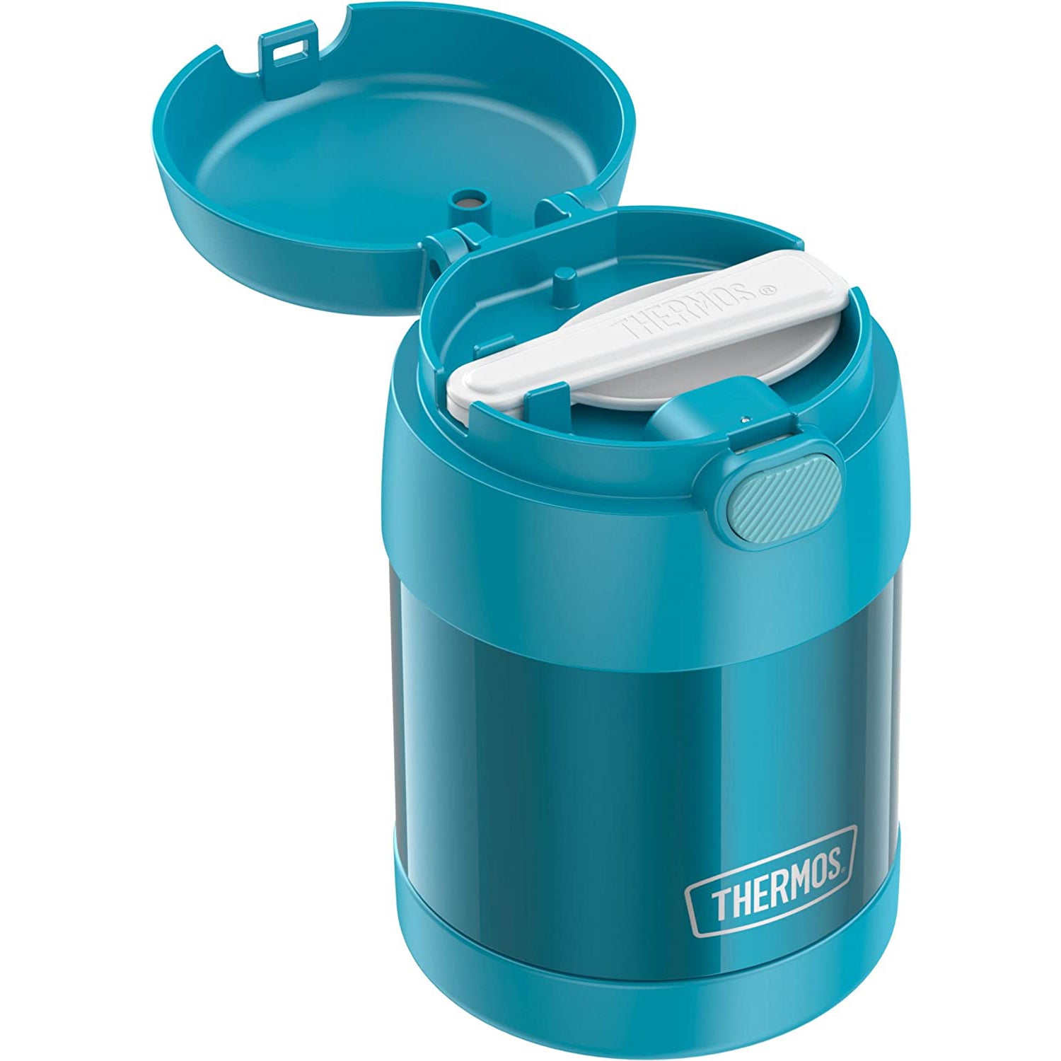 THERMOS FUNTAINER 10 Ounce Stainless Steel Vacuum Insulated Kids Food Jar, Teal