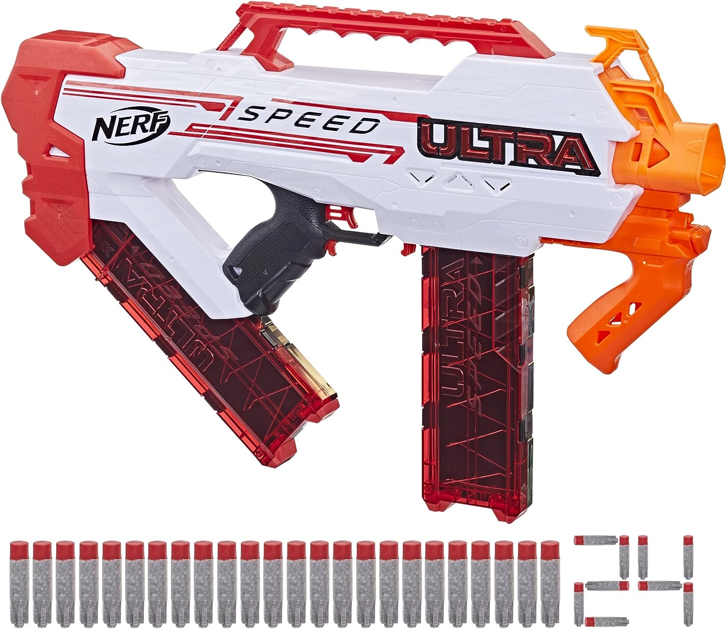Nerf Ultra Speed Fully Motorized Blaster, Fastest Firing Nerf Ultra Blaster, 24 Nerf AccuStrike Ultra Darts, Uses Only Nerf Ultra Darts