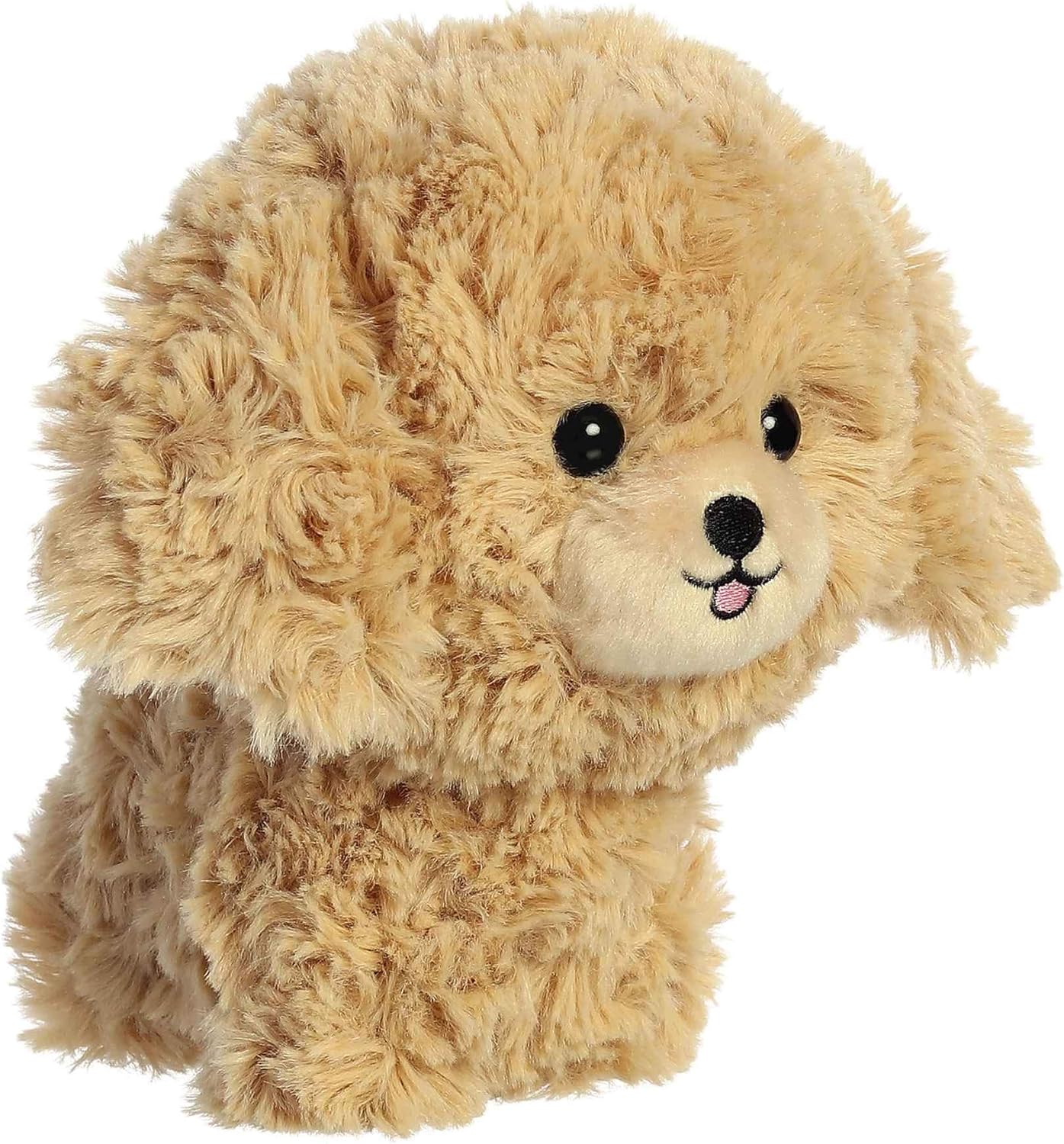 Aurora® Playful Teddy Pets™ Goldendoodle Stuffed Animal - Unique Design - Endless Play - Yellow 7 Inches