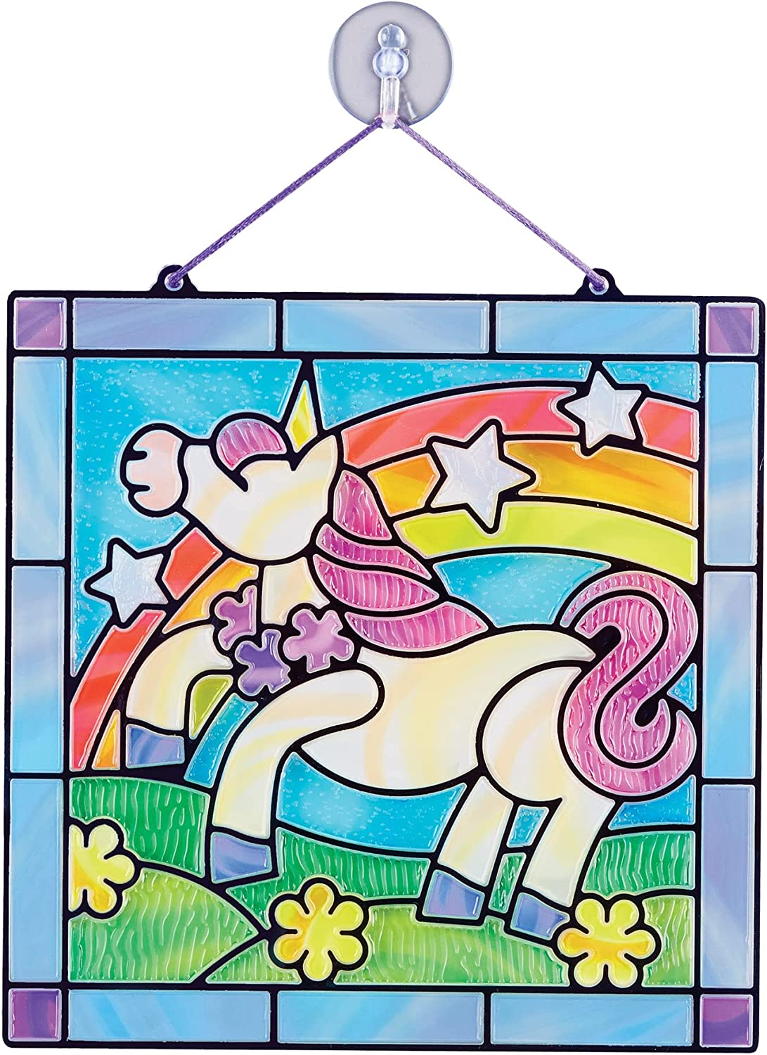Melissa & Doug Stained Glass Made Easy Craft Kit - Unicorn