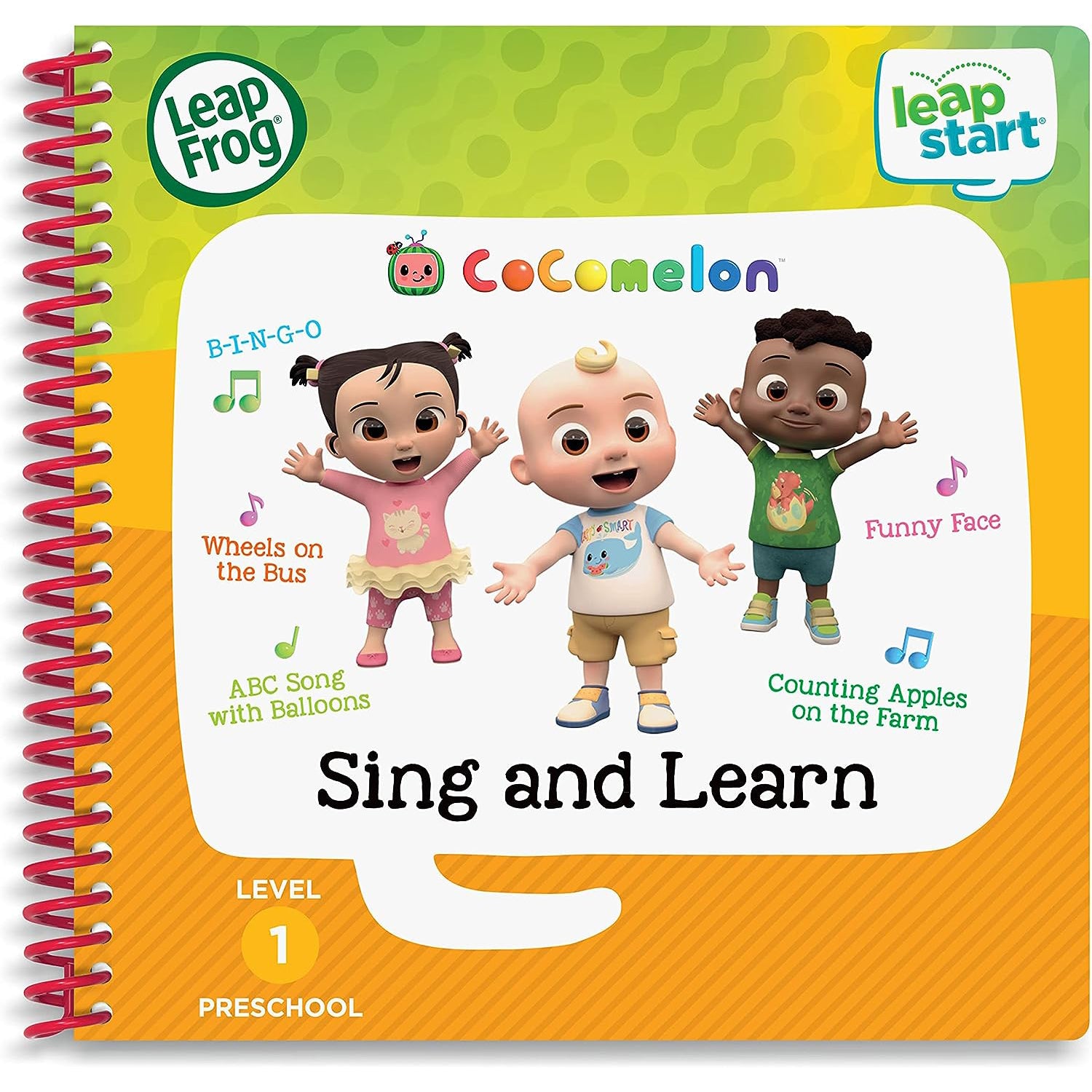 LeapFrog LeapStart Preschool (Level 1) CoComelon Sing and Learn Activity Book (English Version)