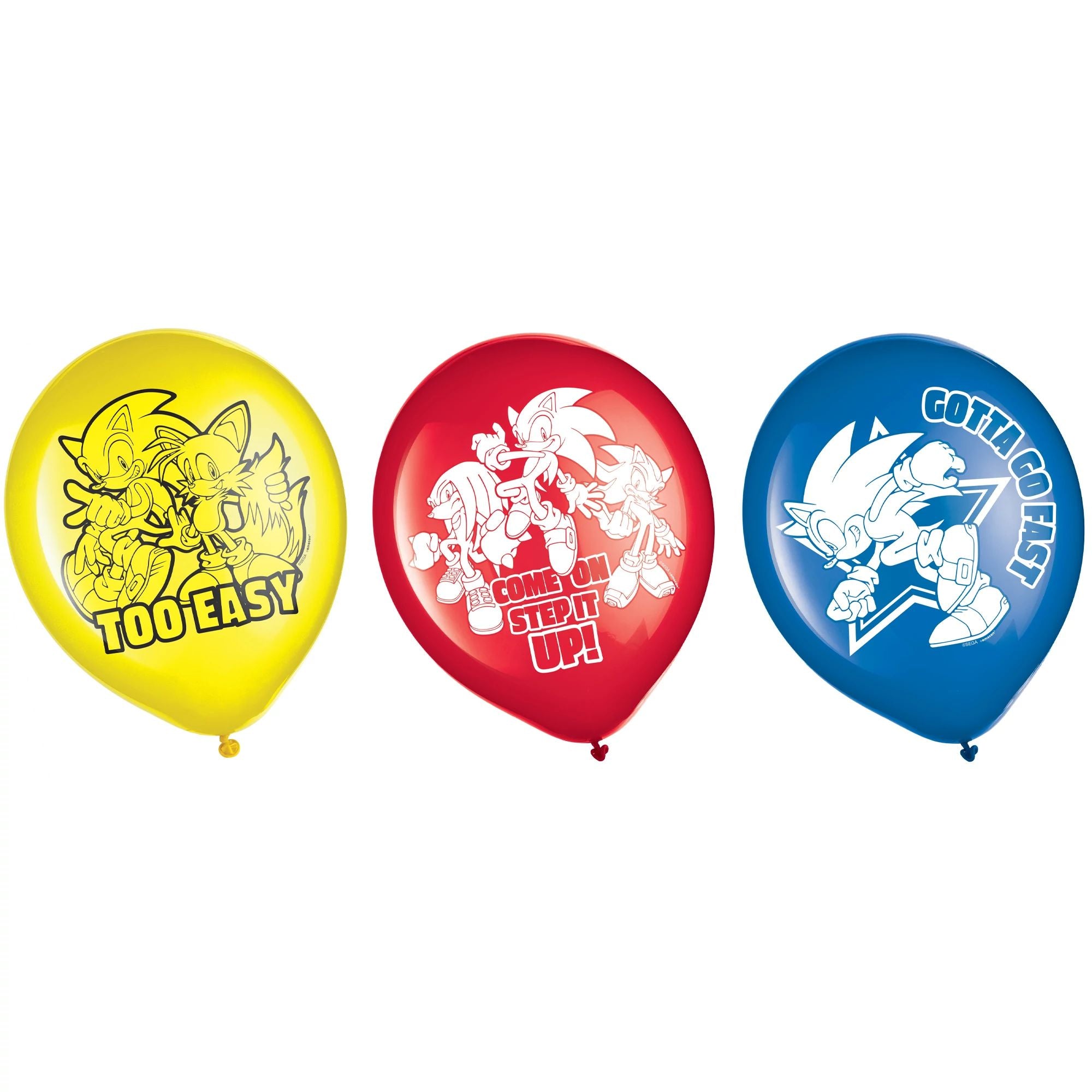 Sonic Latex Balloons (6 Pack)