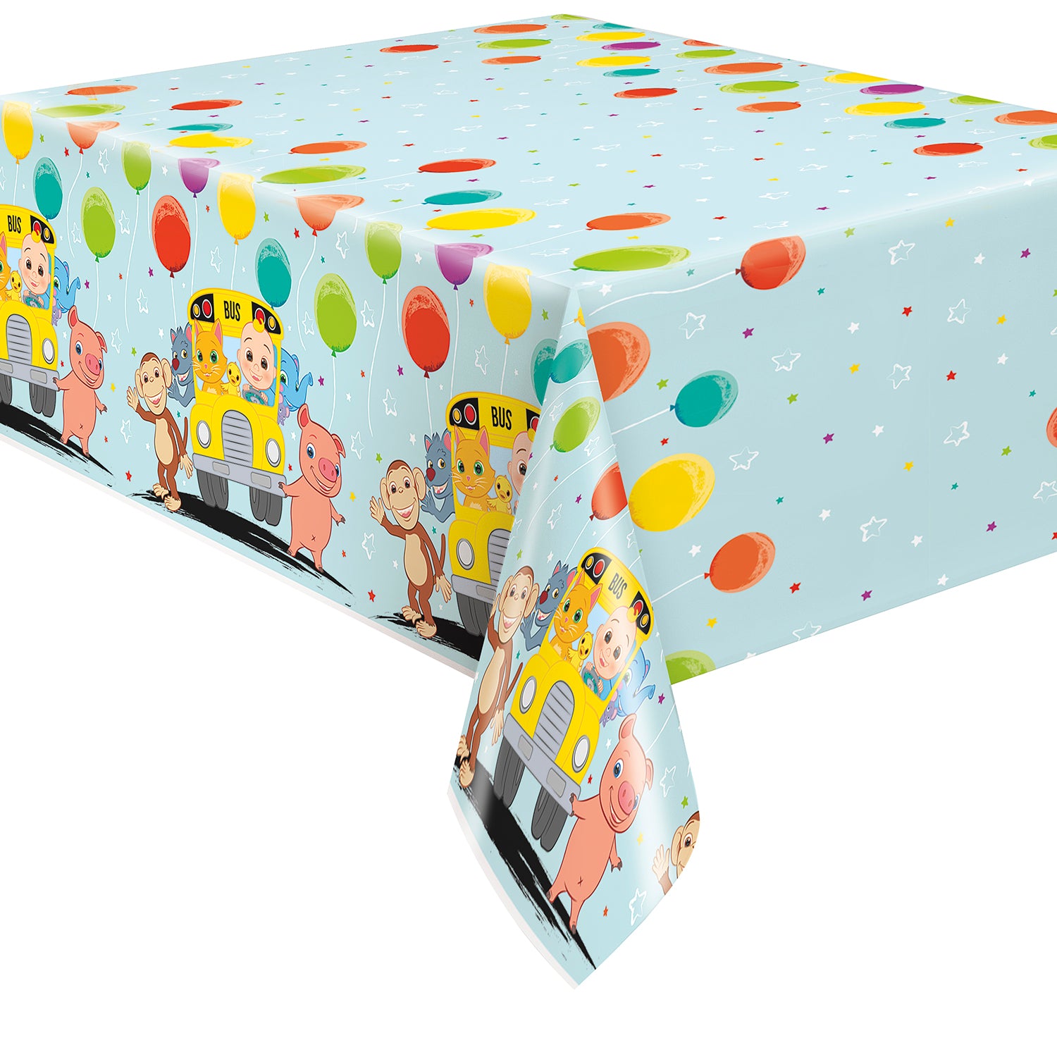 Cocomelon Rectangular Plastic Table Cover  54 in x 84 in