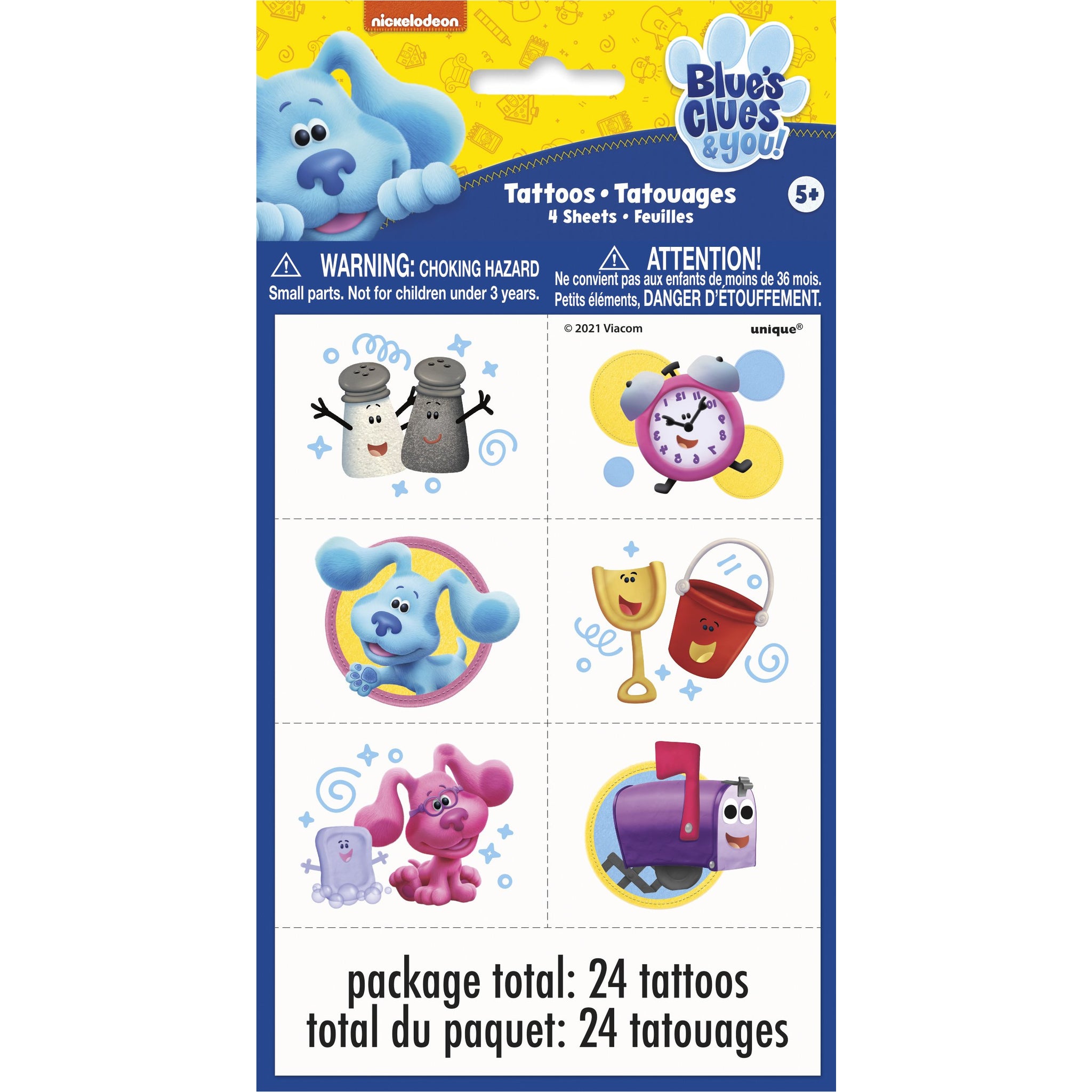 Blue's Clues Party Favor Tattooes - 24ct