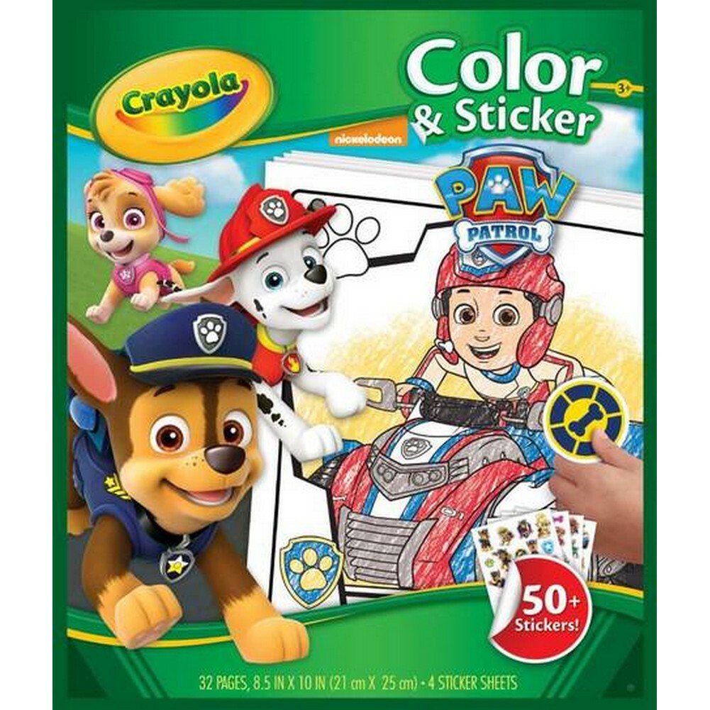 Crayola Paw Patrol Colour & Sticker Book