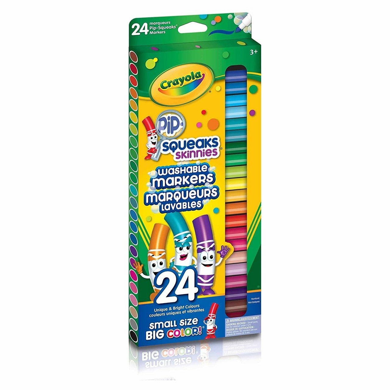 Crayola 24 Pip-Squeaks Skinnies Fine Line Washable Markers