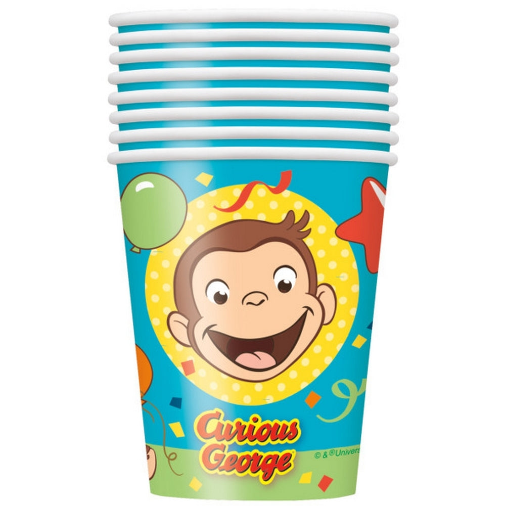 Curious George 9oz Party Cups [8 Per pack]