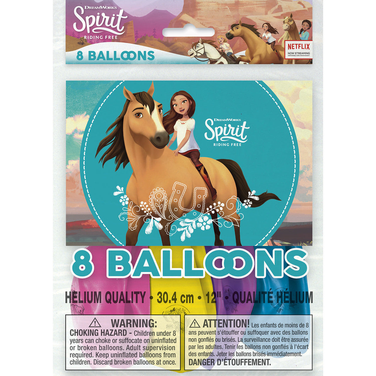 Spirit Riding Free 12 Inch Latex Balloons [8 Per pack]