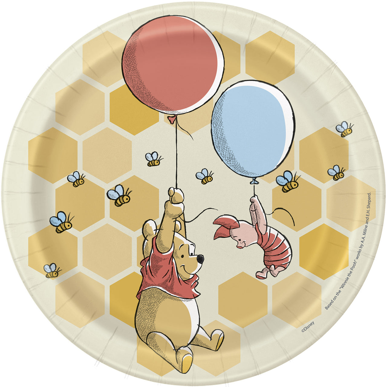 Winnie the Pooh - Happy Honeycomb  Dessert Plates (8 pcs - 7 Inches)
