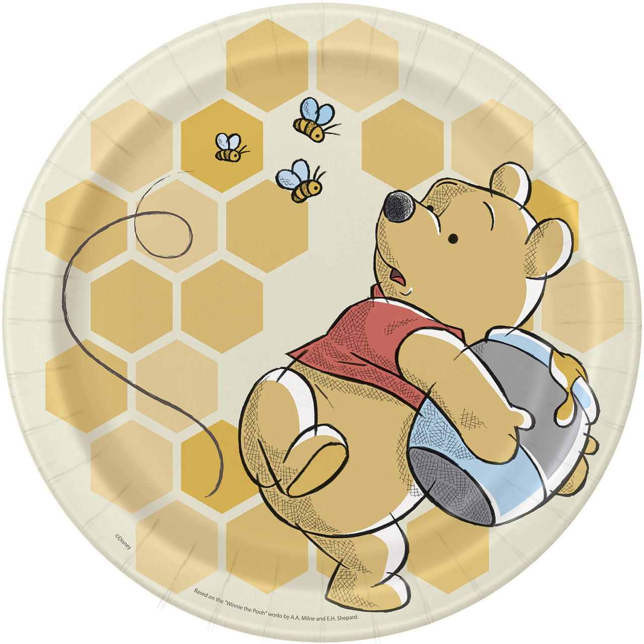 Winnie the Pooh - Happy Honeycomb  Lunch Plates (8 pcs - 9 Inches)