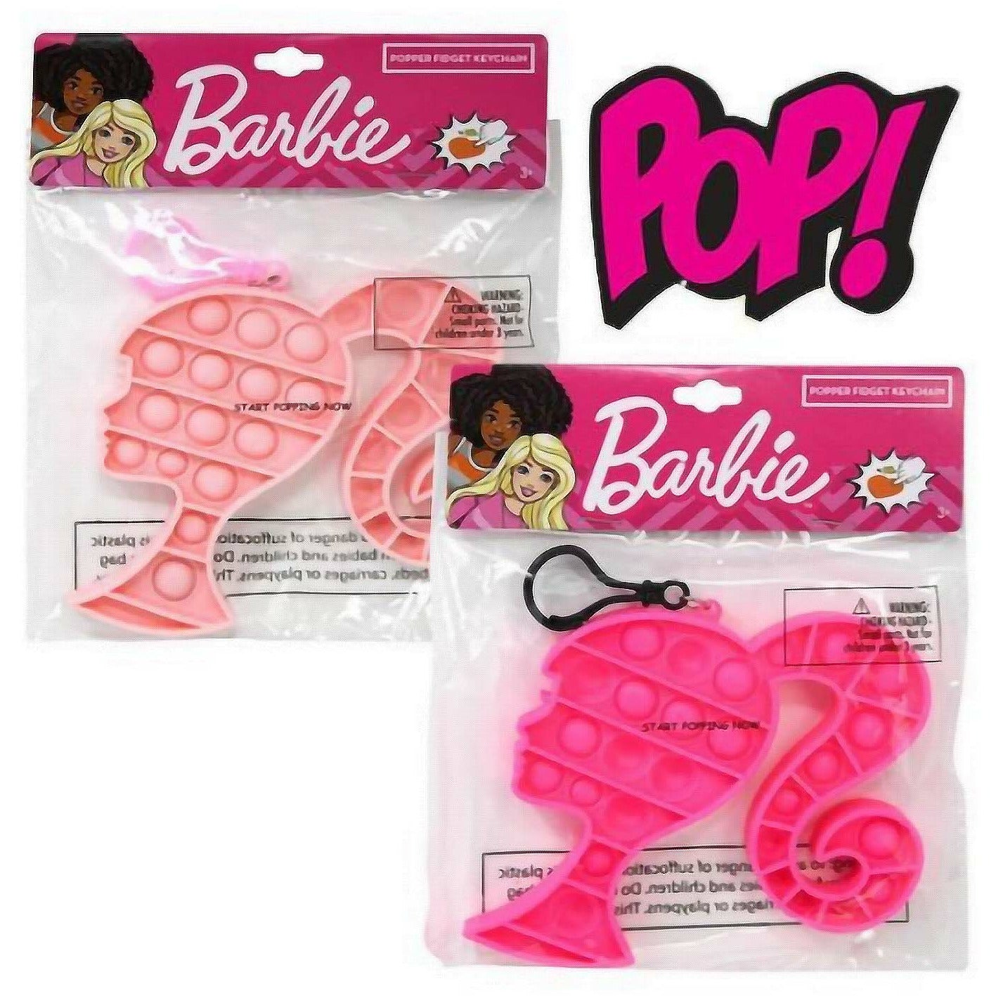 Barbie Pop Fidget Keychain in Bag (2 Pack)