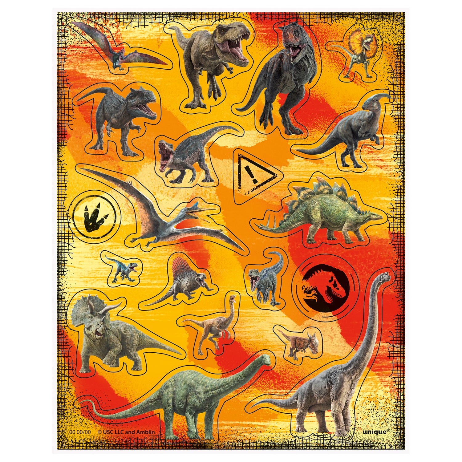 Jurassic World Dominion Sticker Sheets [4 per Pack]