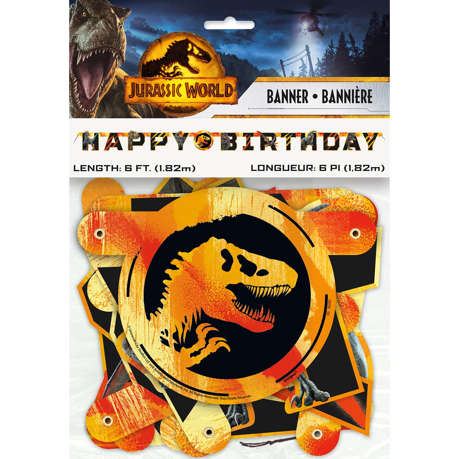 Jurassic World Dominion Jointed Birthday Banner [1 per Pack]
