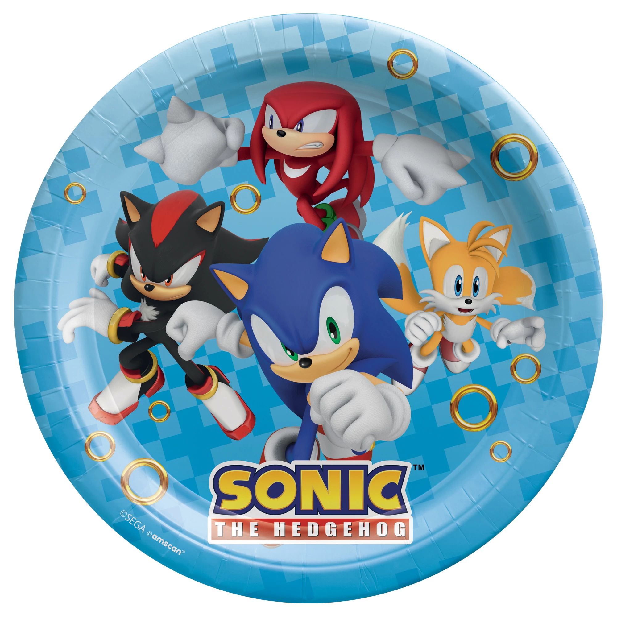 Sonic 9 Inch Round Paper Plates (8 Pack)