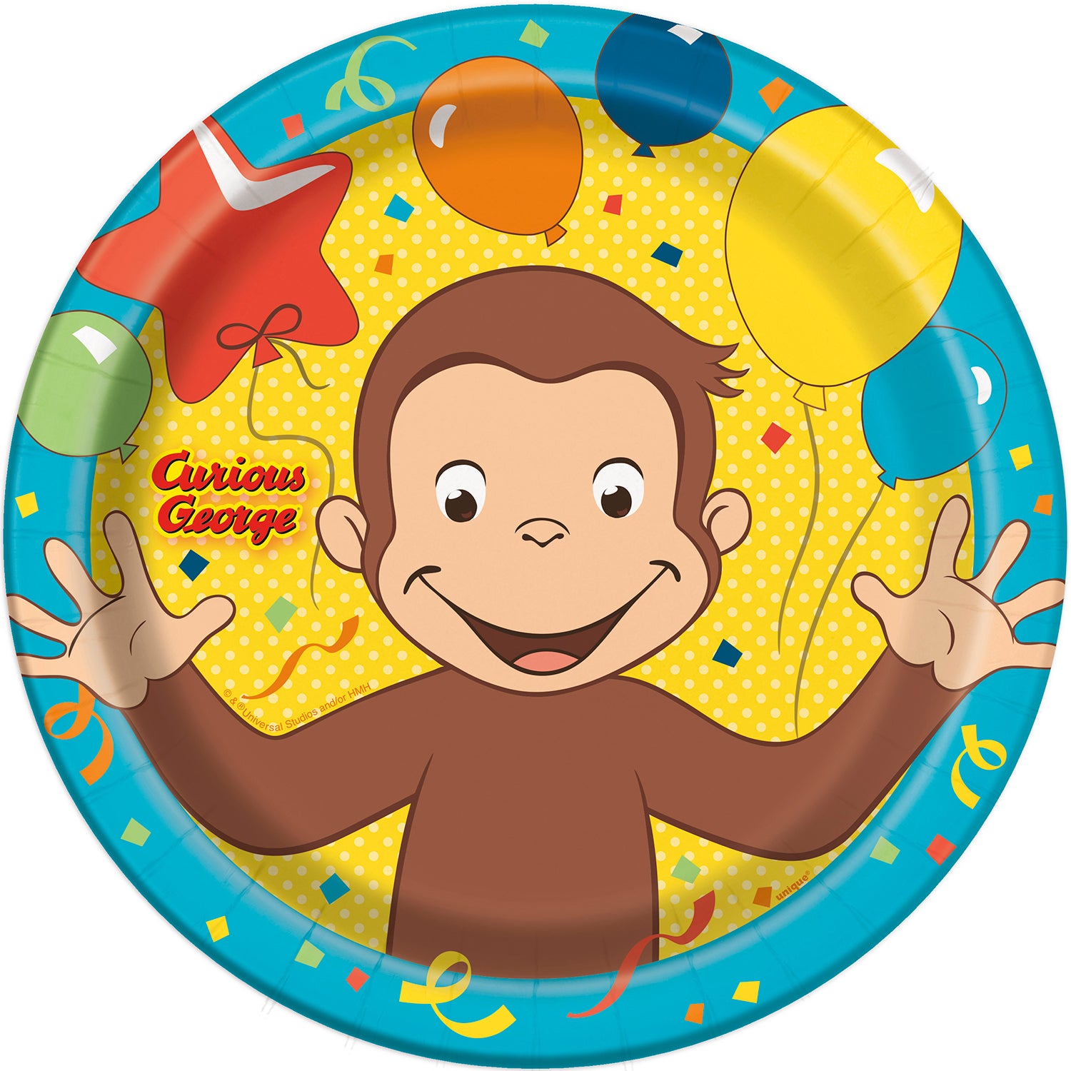 Curious George Birthday Party 9" Dinner Plates - 8 per Pack