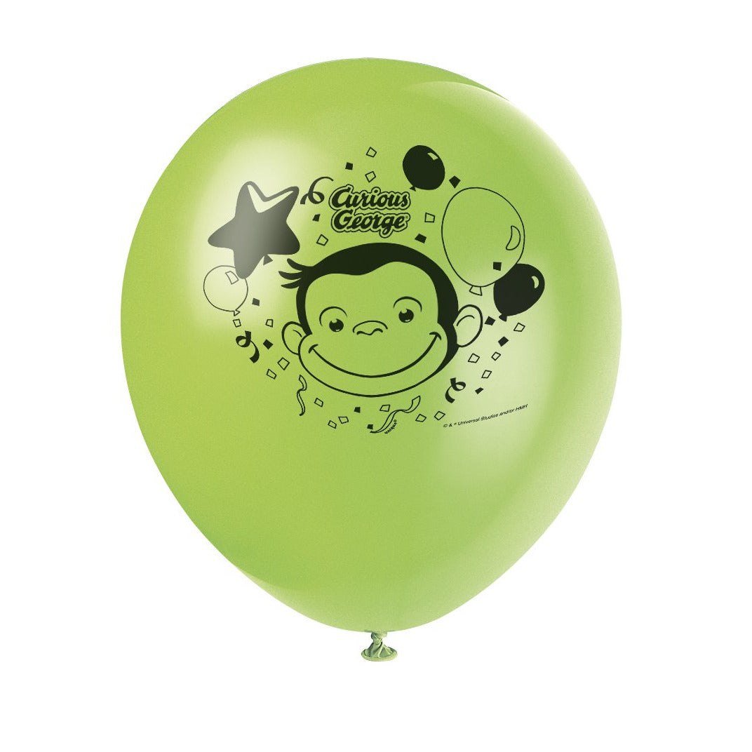 Curious George Latex Helium Balloons [8 Per Pack]