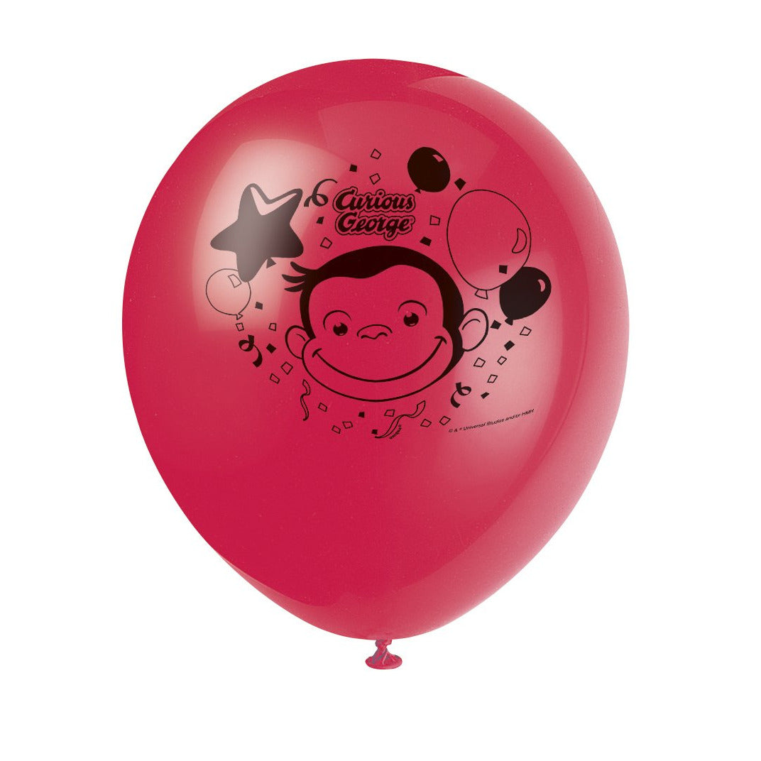 Curious George Latex Helium Balloons [8 Per Pack]