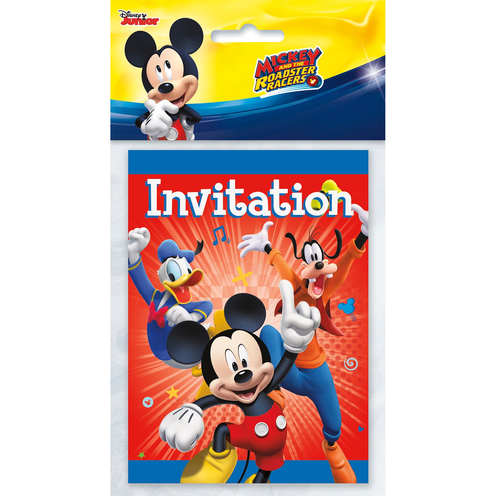 Disney Mickey Mouse and the Roadster Racers Party Invitations - 8 ct