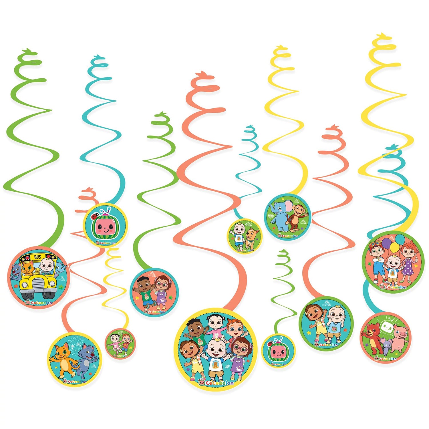 Amscan CoComelon Hanging Swirl Party Decorations
