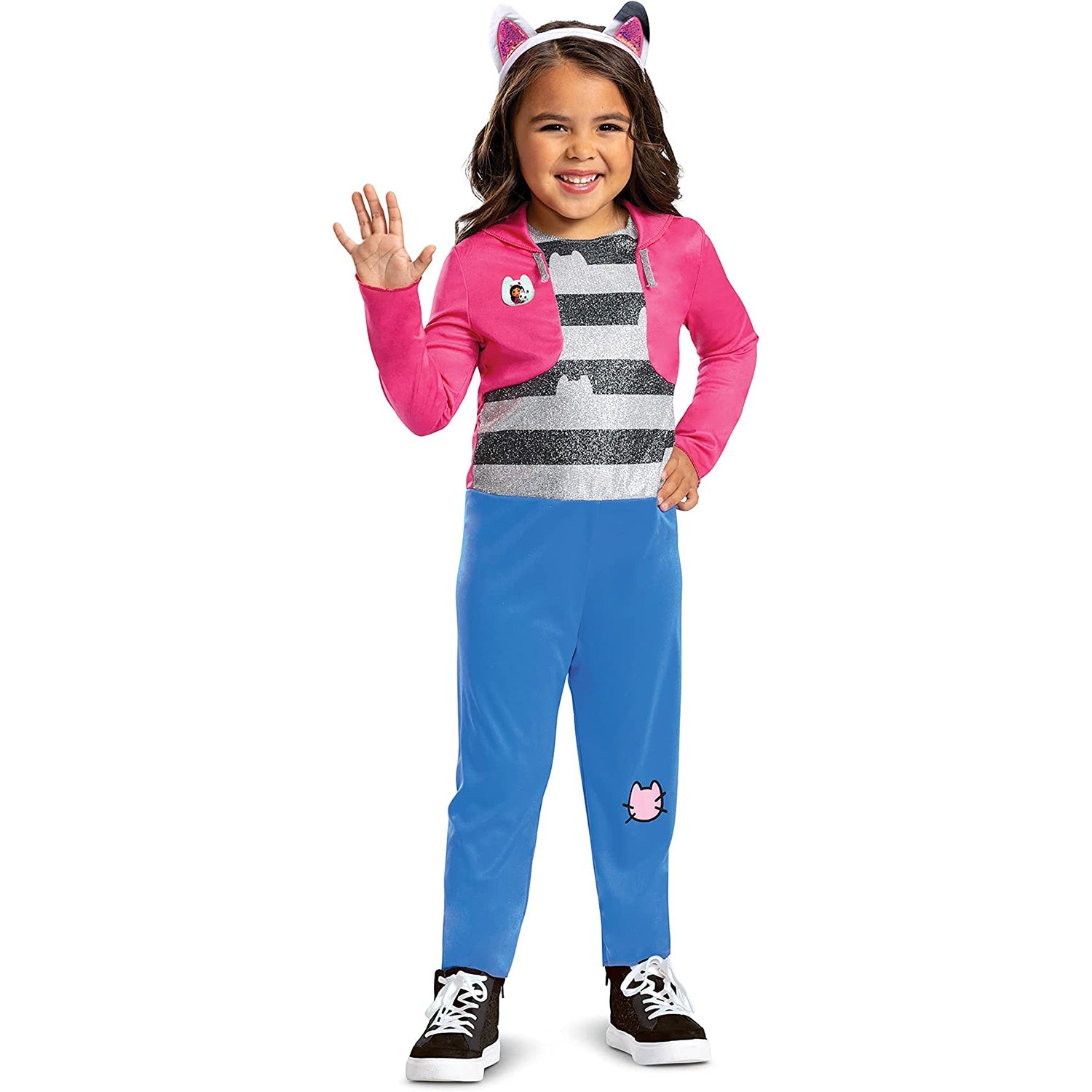 Gabby's Dollhouse Officially Licensed Costume and Cat Ears Headband, Toddler Size Small 4-6X