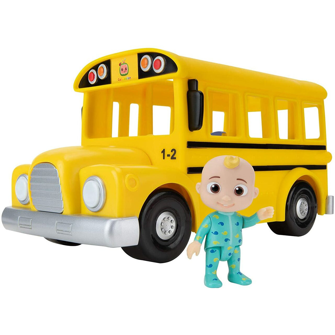 CoComelon Musical Yellow School Bus, Plays ‘Wheels on The Bus,’ Featuring Removable JJ Figure