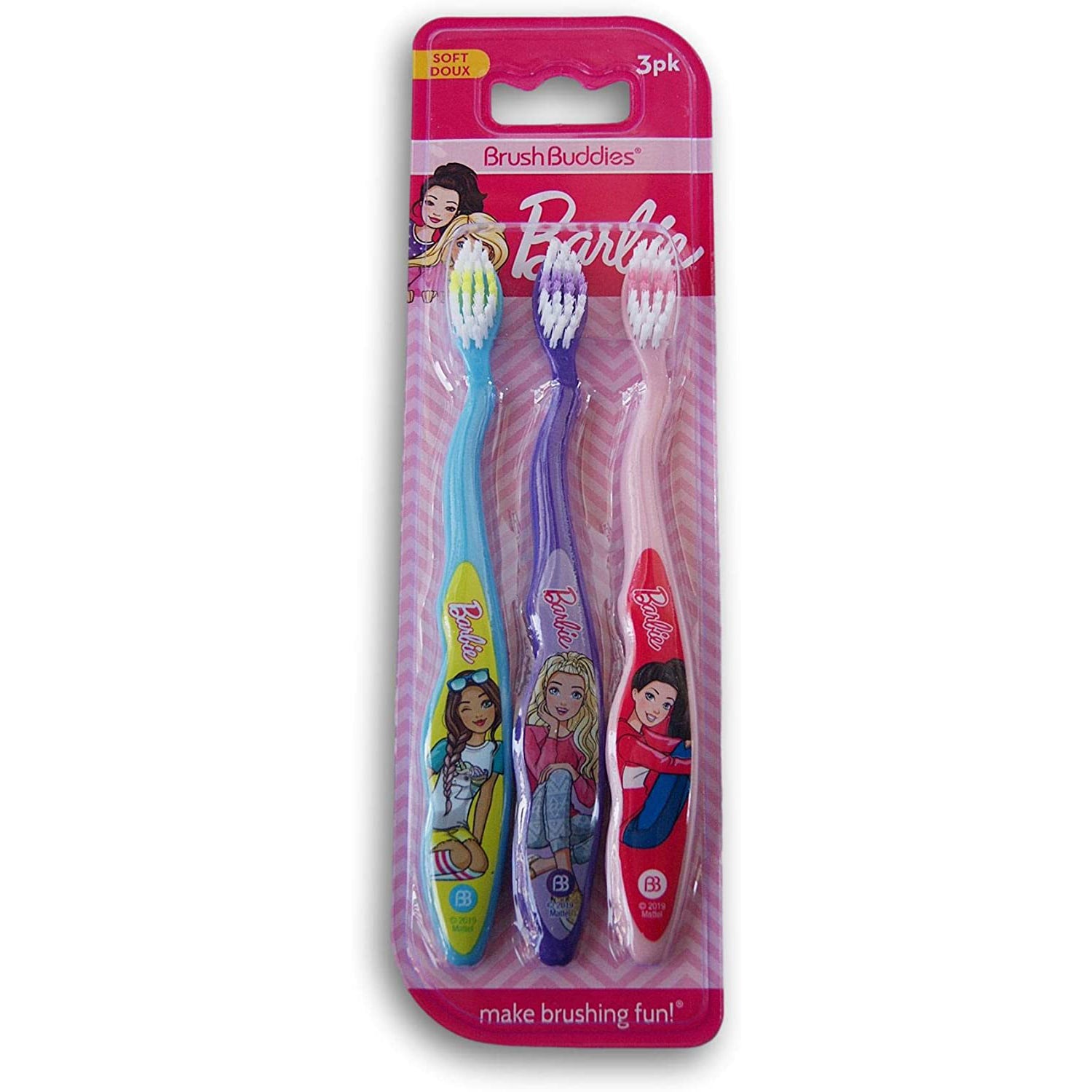 BrushBuddies Barbie Toothbrush (3 Pack)