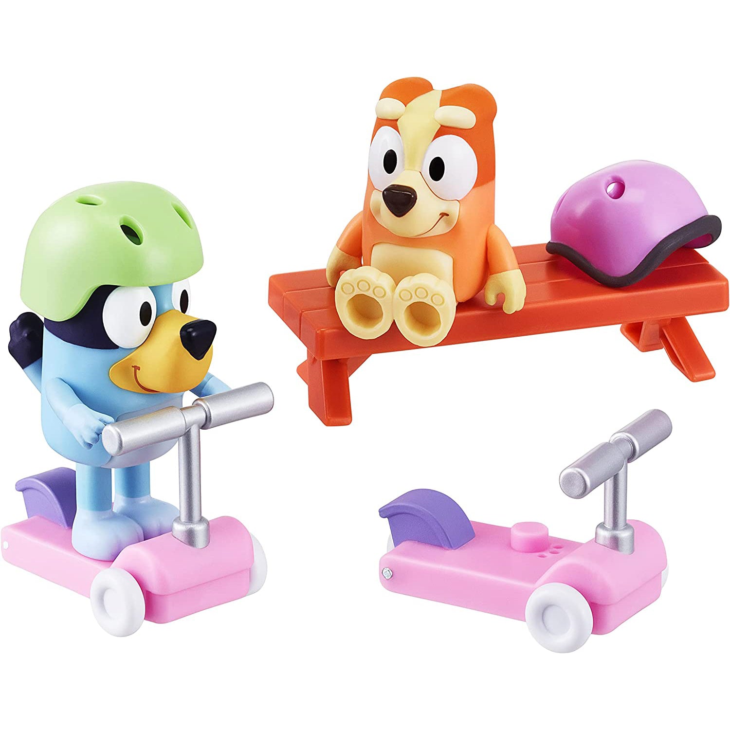 Bluey and Bingo's Scooter Fun Figure Set