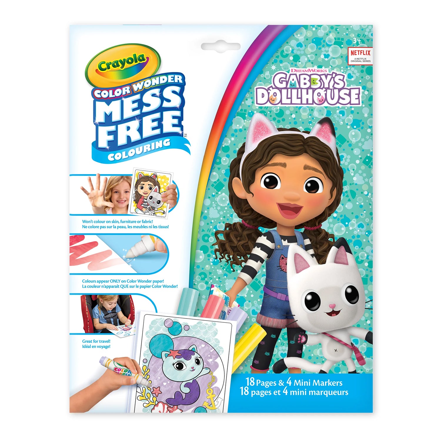 Crayola Color Wonder Mess-Free Coloring Pages & Mini Markers - Gabby's Dollhouse