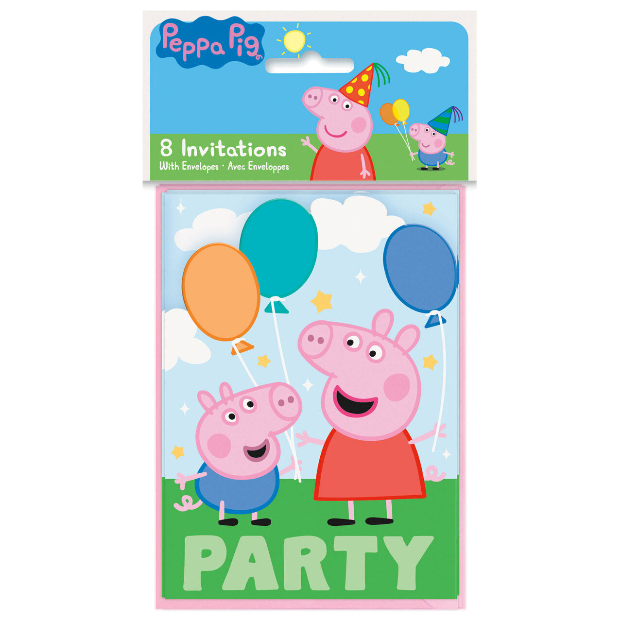 Peppa Pig Birthday Party Invitations 8ct
