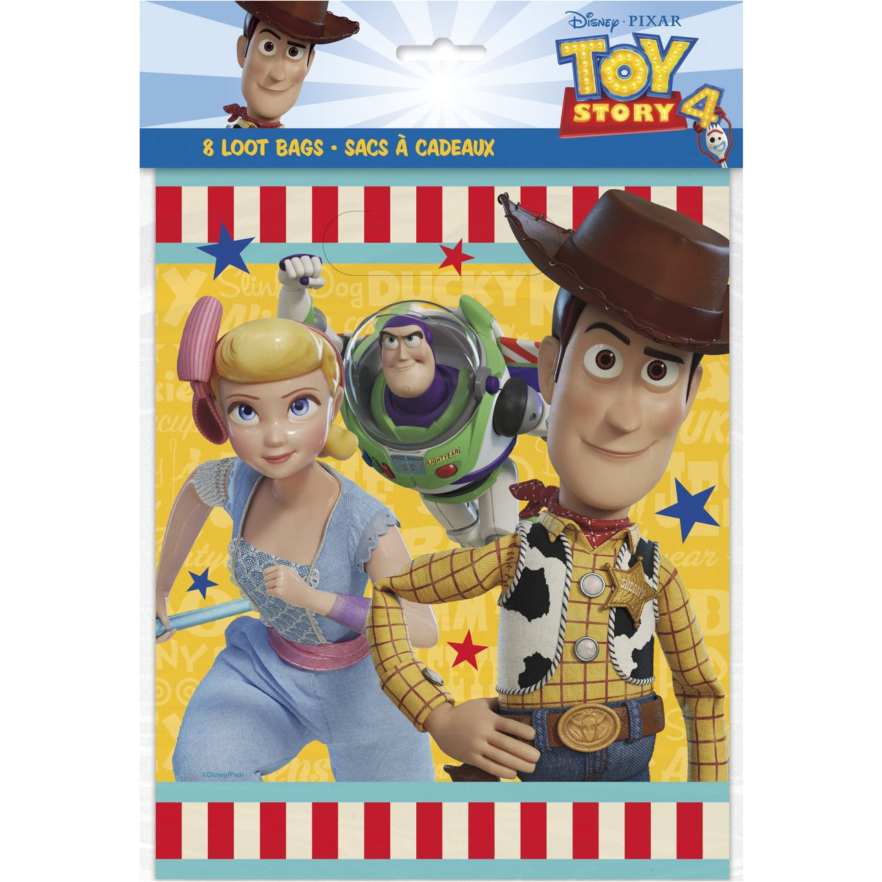Disney Toy Story 4 Movie Loots Bags (8 Per Package)
