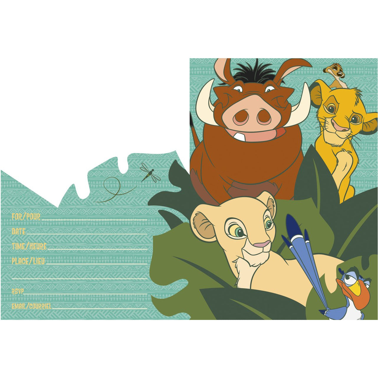 The Lion King Birthday Party Invitations [8 Per Package]
