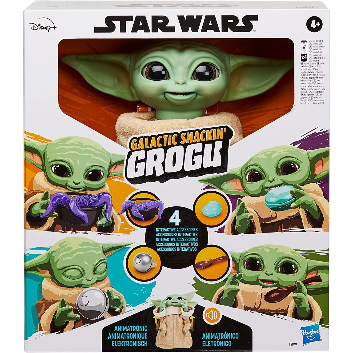 Star Wars The Mandalorian Galactic Snackin' Grogu Animatronic Toy