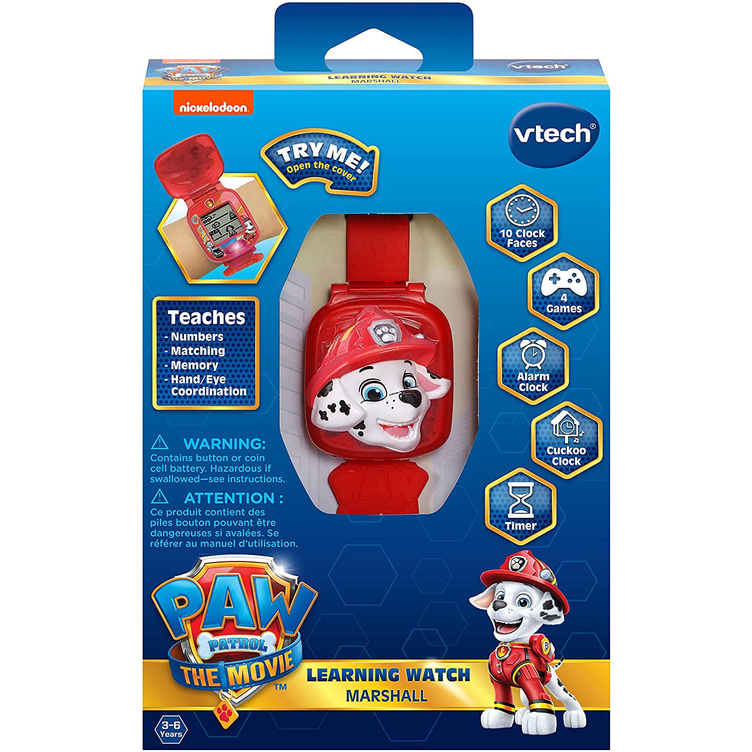 VTech PAW Patrol: The Movie: Learning Watch – Marshall - English Edition
