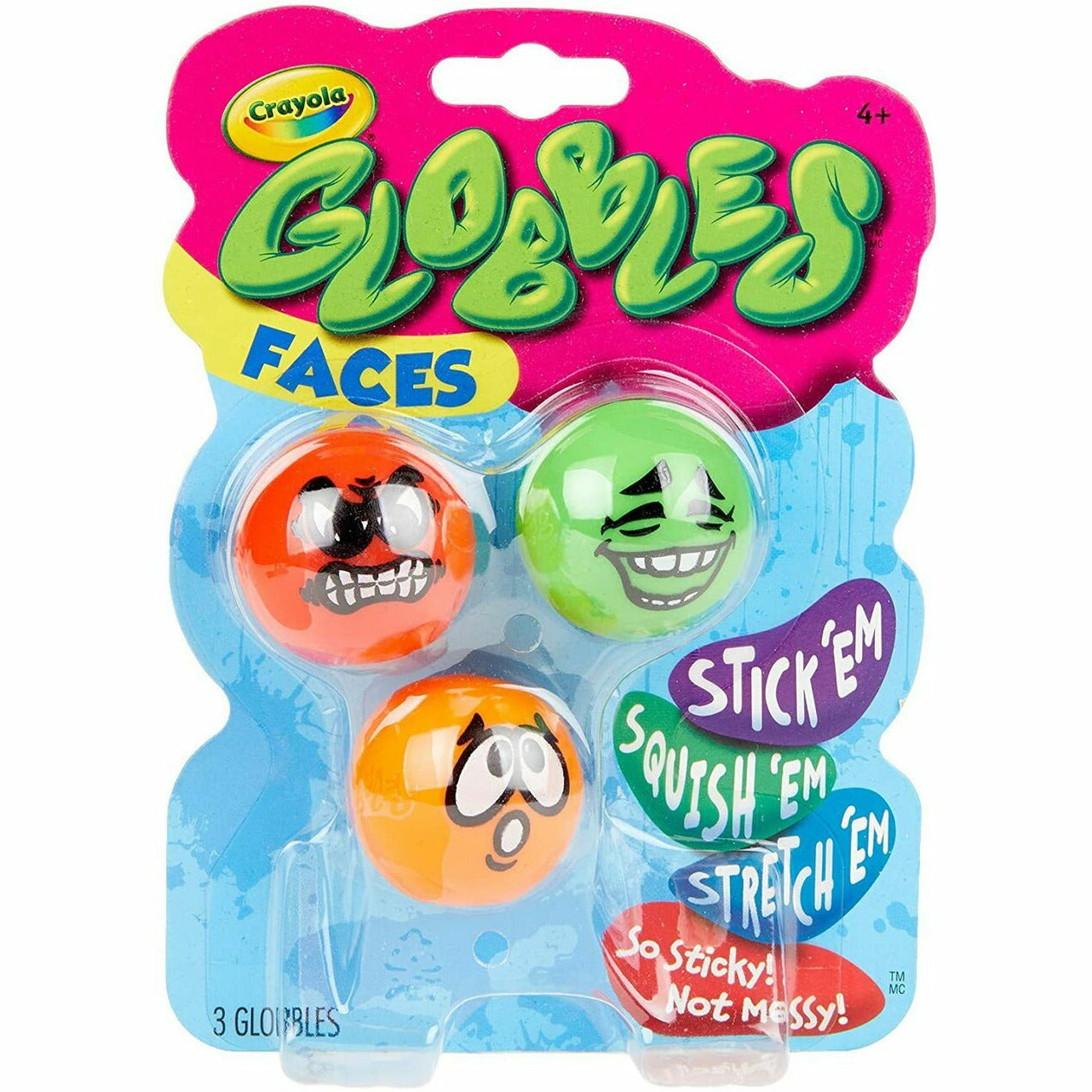 Crayola Globbles AUTHENTIC, Sticky Ball, Squishy Stick Stress balls