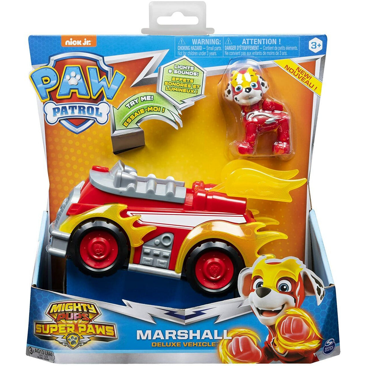 Paw Patrol - Mighty Pups Super Paws - Marshall's Deluxe Vehicle with Lights & Sounds
