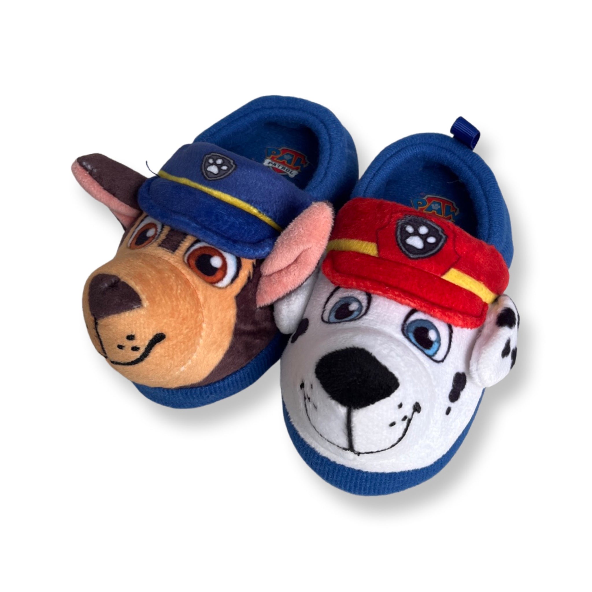 Paw Patrol Plush Kids Slippers - Chase and Marshall