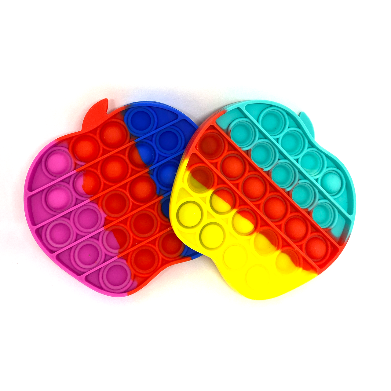 Silicone Bubble Push Pop It Fidget Toy Rainbow Apple 2 Chosen Randoml