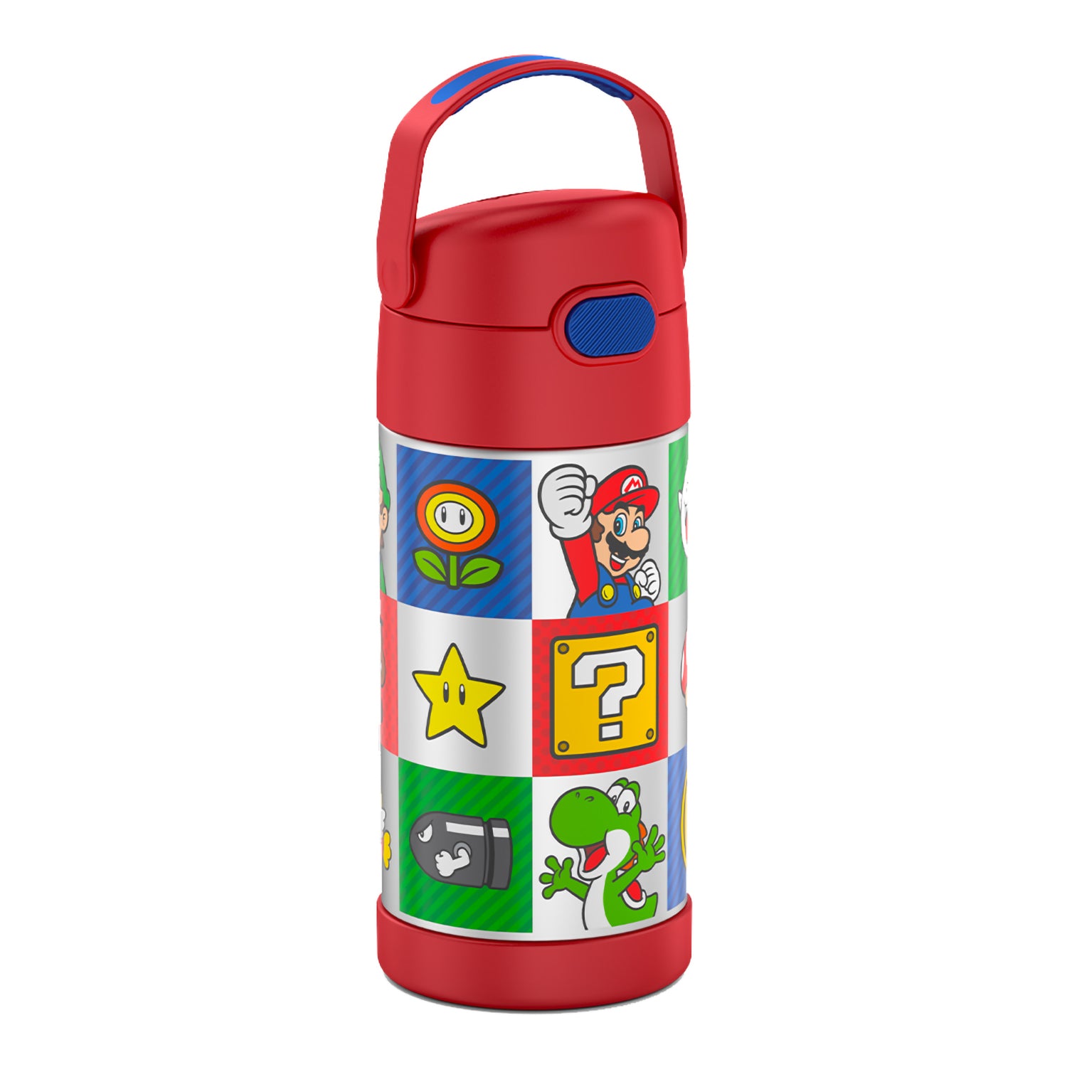 Thermos Funtainer - 12 Ounce Bottle - Super Mario Bros