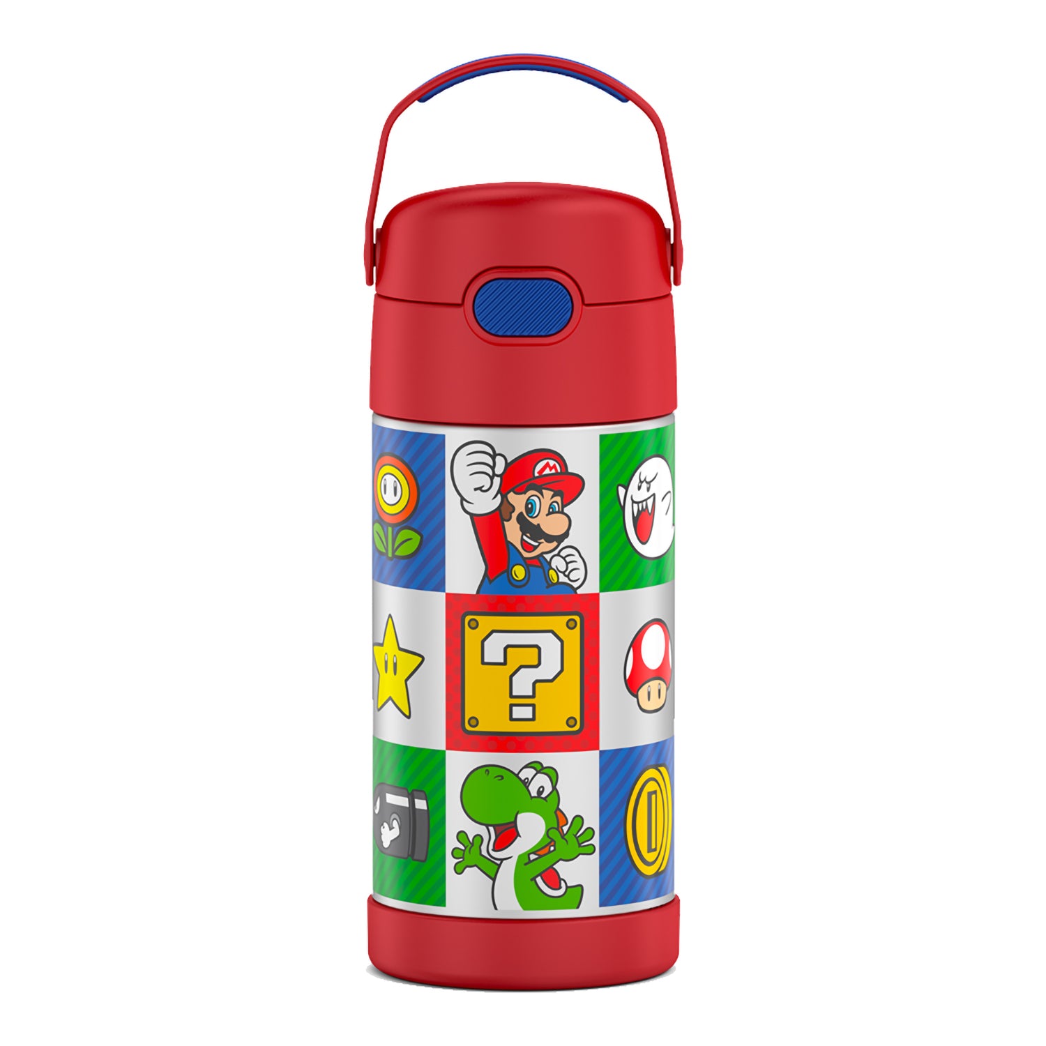 Thermos Funtainer - 12 Ounce Bottle - Super Mario Bros